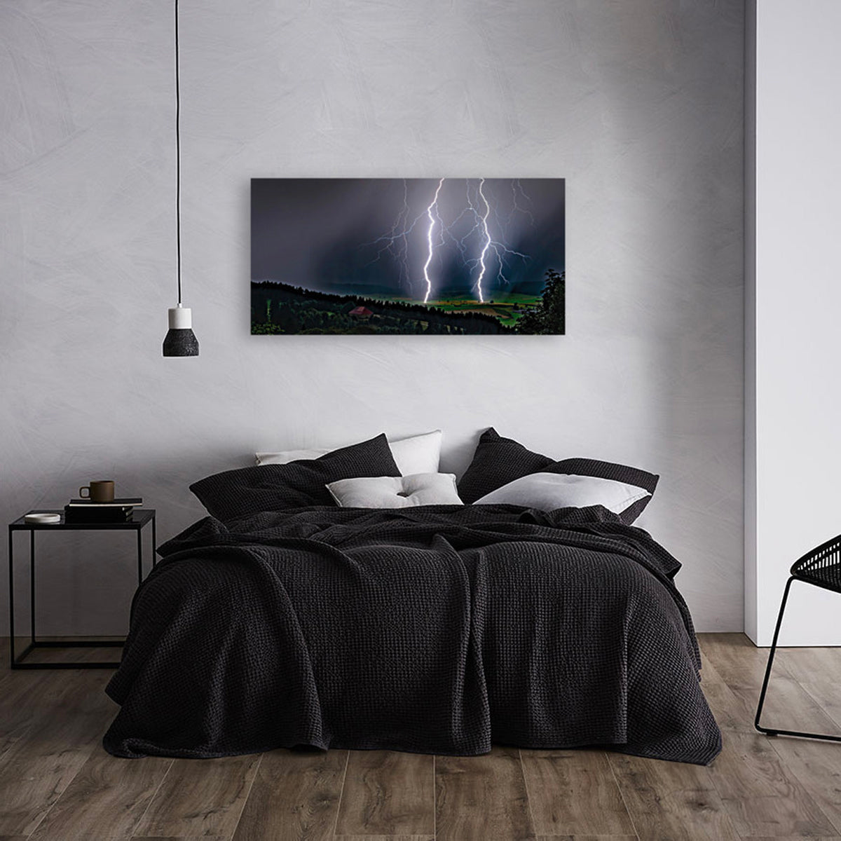 TIRAGE SUR TOILE — Double impact de foudre