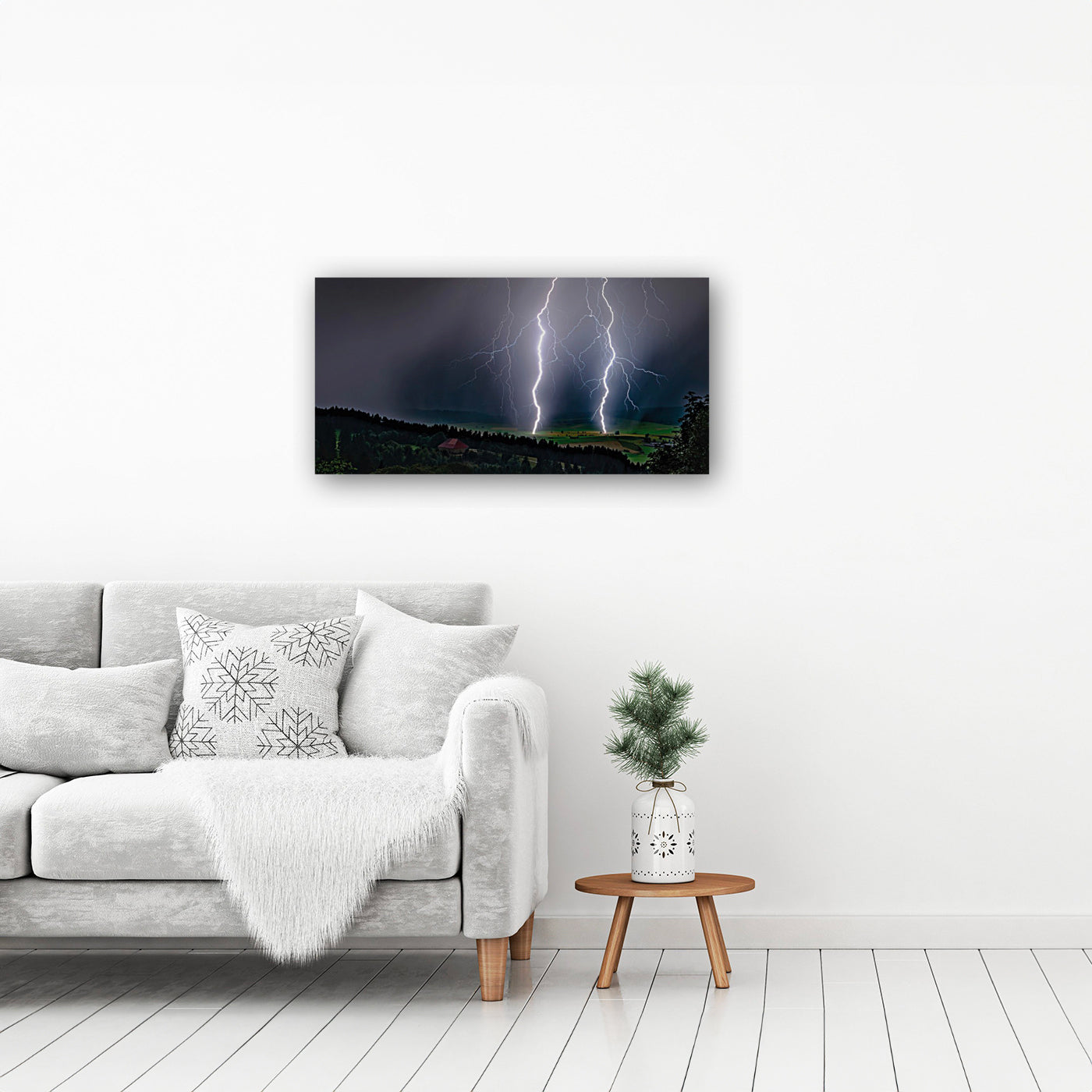 TIRAGE SUR TOILE — Double impact de foudre